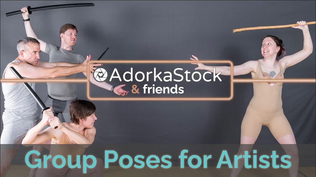 Adorkastock Group Poses